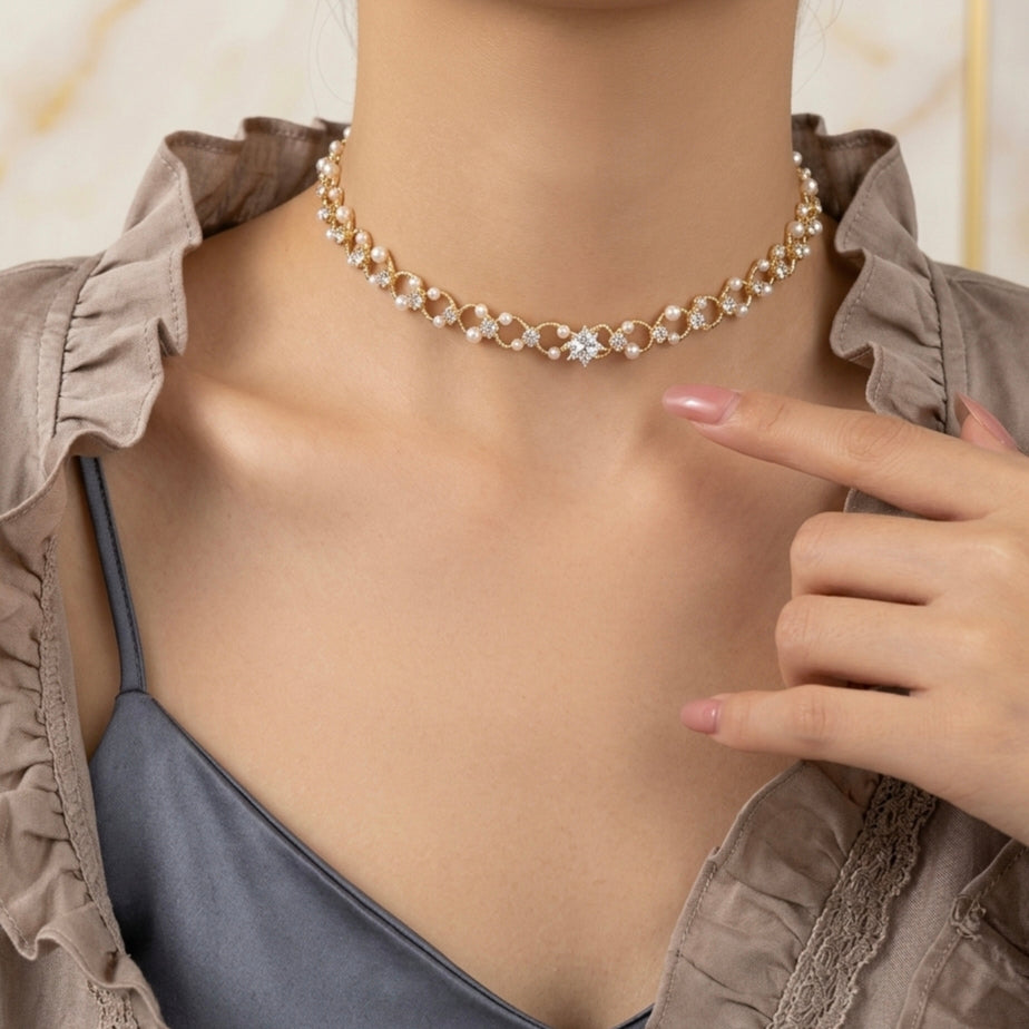 NYXLI Vintage Pearl Luxe Choker