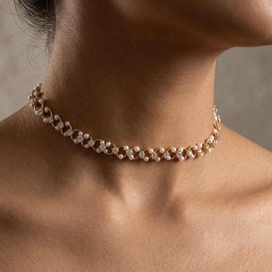 NYXLI Vintage Pearl Luxe Choker
