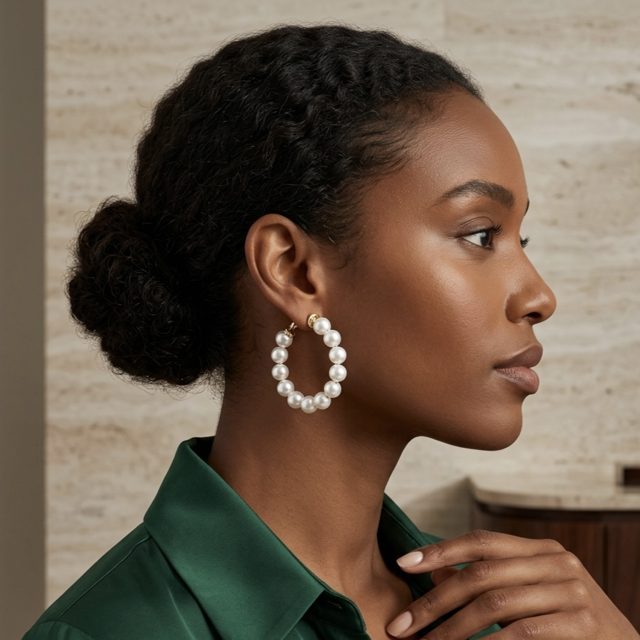 NYXLI Aura Pearl Hoops