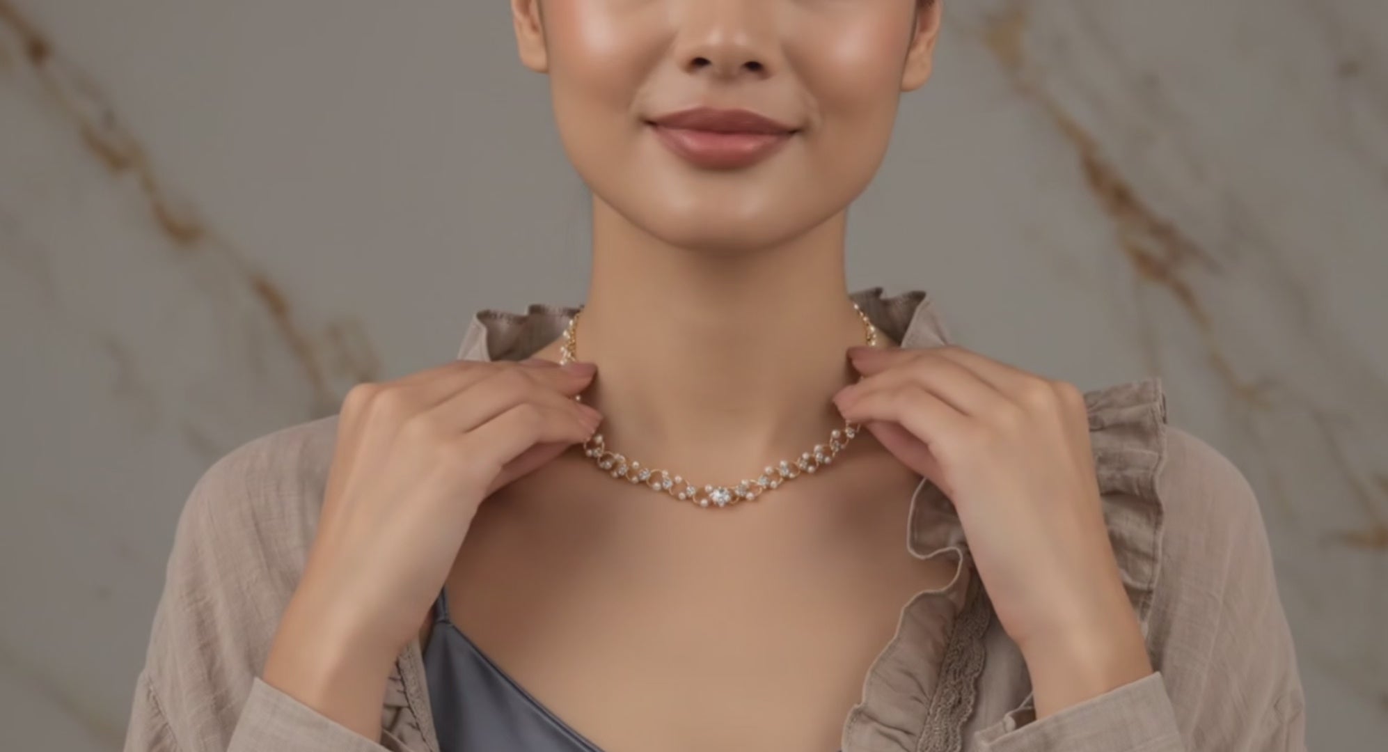 NYXLI Vintage Pearl Luxe Choker